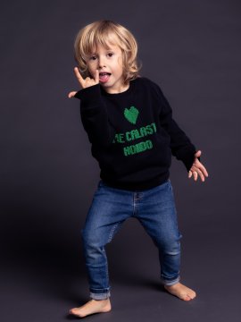 SUDADERA BABY "ME CALASTE" NEGRA