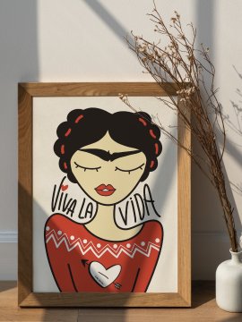 LÁMINA FRIDA VIVA LA VIDA