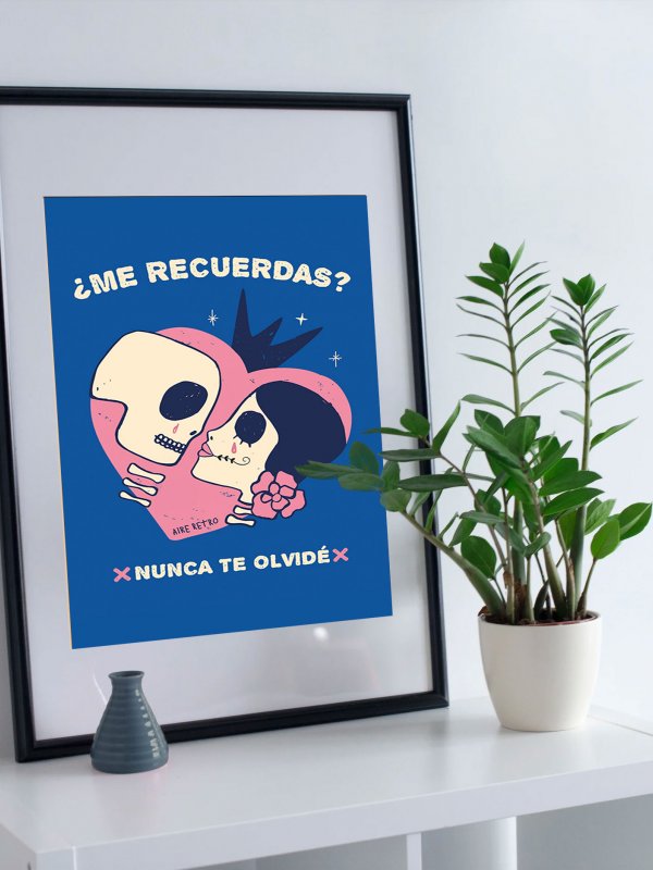 LÁMINA "NUNCA TE OLVIDÉ" AZUL