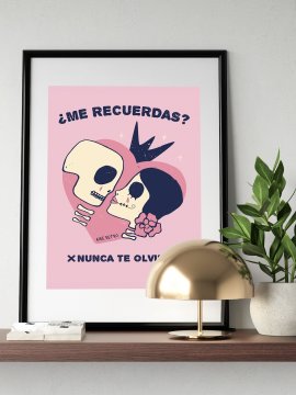 LÁMINA "NUNCA TE OLVIDÉ" ROSA