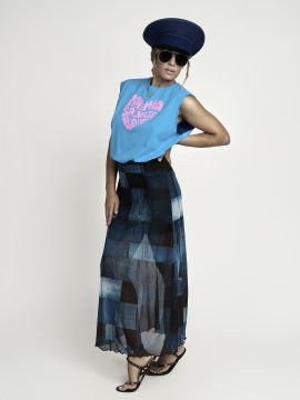 CAMISETA CHICA "BOHEMIA" AZUL