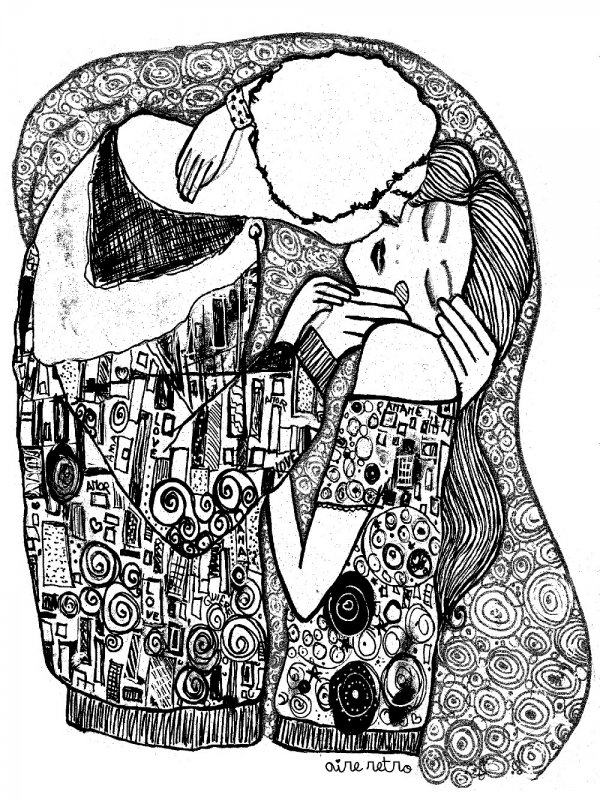 LÁMINA EL BESO