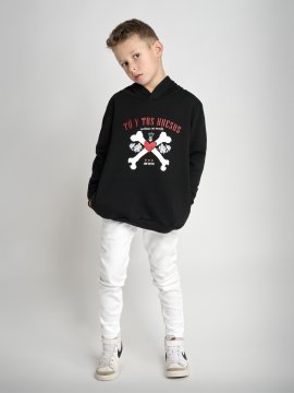 SUDADERA BABY  ''HUESOS" NEGRA