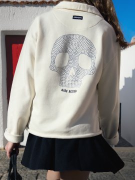 SUDADERA "CALAVERA" CRISTAL