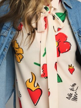 VESTIDO "FLORAL" CRUDO