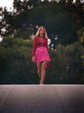 FALDA "ESTRELLA DE MAR" ROSA