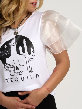 CAMI "TEQUILA" ORGANZA BLANCA