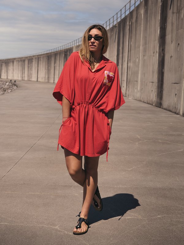 VESTIDO "TODO ES POSIBLE" TEJA
