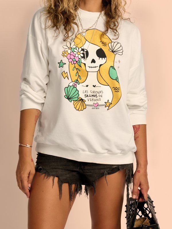 SUDADERA "SIRENA" CRUDA