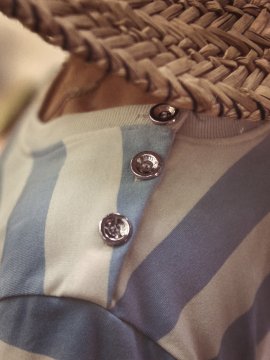 VESTIDO BORDADO "LA VIDA VUELA" AZUL