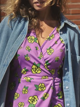 VESTIDO "FLOR SALVAJE" MORADO