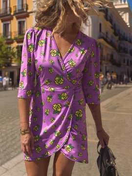 VESTIDO "FLOR SALVAJE" MORADO