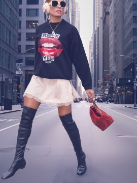SUDADERA "LABIOS" ROCK YOU