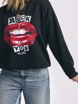 SUDADERA "LABIOS" ROCK YOU