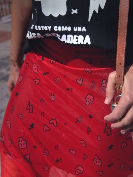 FALDA TUL "SARA" ROJA