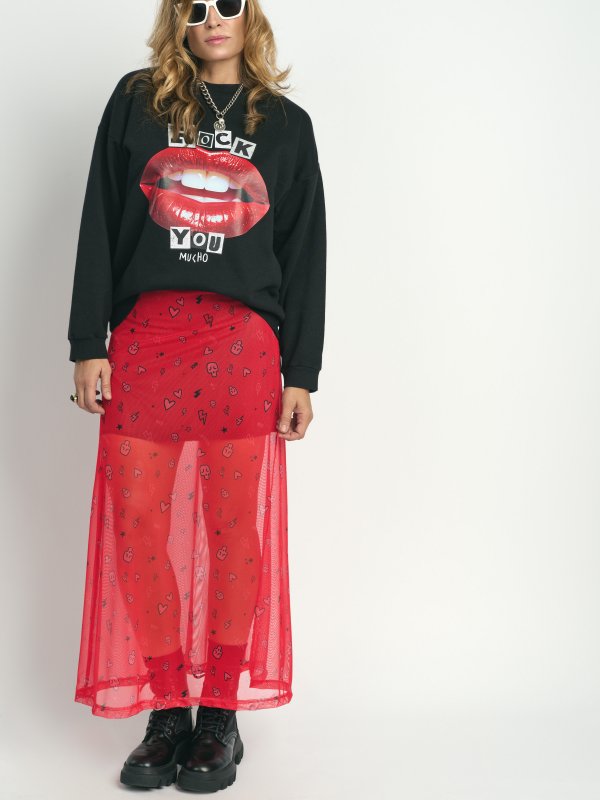 FALDA TUL "SARA" ROJA