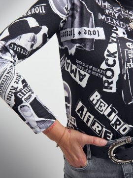 CAMISETA "COLLAGE" NEGRA