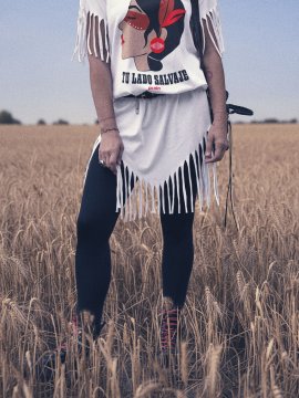 VESTIDO "INDIA SALVAJE" FLECOS