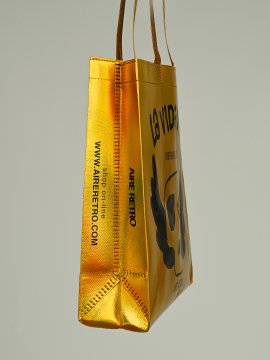 BOLSA "LA VIDA VUELA" PEQUEÑA DORADA