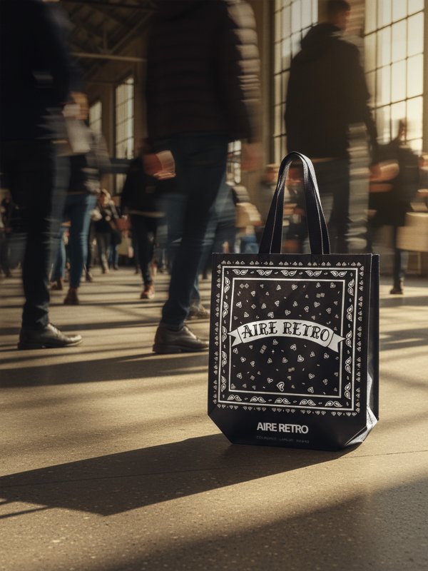 BOLSA "BANDANA" PEQUEÑA NEGRA