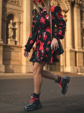 VESTIDO "ROSAS Y CALAVERAS" CORTO