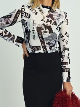 CAMISETA TUL "COLLAGE" BLANCA