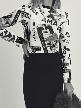 CAMISETA TUL "COLLAGE" BLANCA