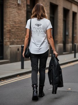 CAMISETA BLANCA "PROBLEMAS"