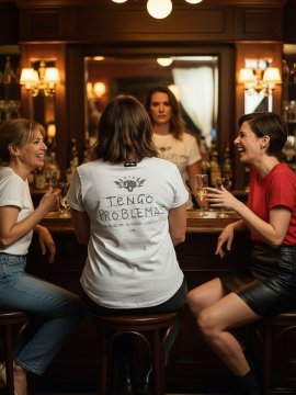 CAMISETA BLANCA "PROBLEMAS"