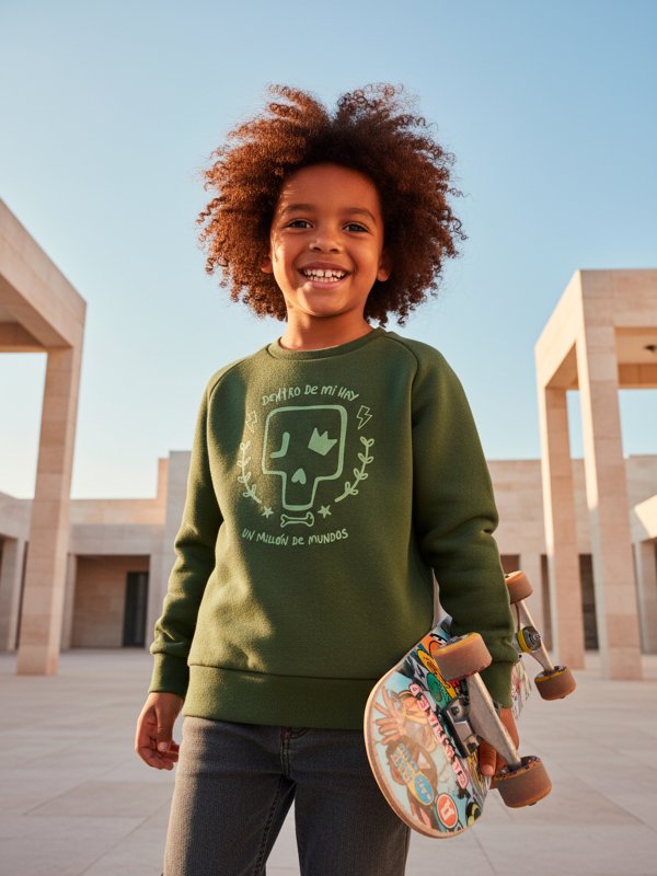SUDADERA BABY "DENTRO DE MI" MILITAR