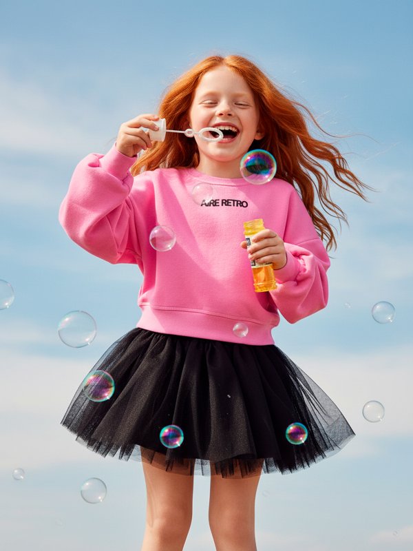 SUDADERA BABY "AIRE RETRO" ROSA