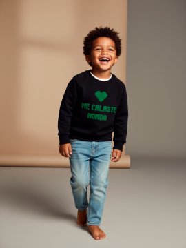 SUDADERA BABY "ME CALASTE" NEGRA