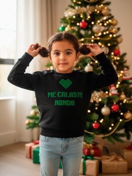 SUDADERA BABY "ME CALASTE" NEGRA