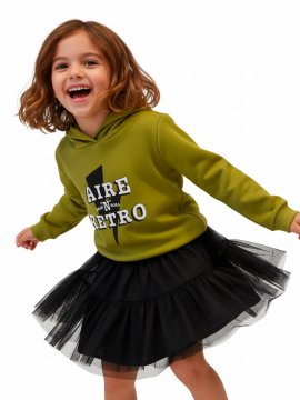 SUDADERA BABY  ''AIRE RETRO ROCK" VERDE