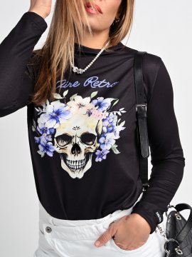 CAMISETA "LADY VIOLET" NEGRA