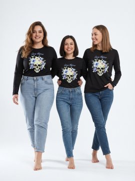 CAMISETA "LADY VIOLET" NEGRA