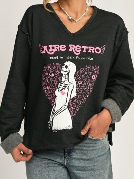 SUDADERA GRIS " MI SITIO FAVORITO"
