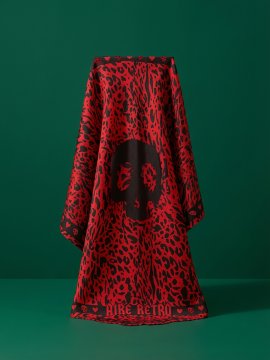 PAÑUELO GRANDE "ANIMAL PRINT" ROJO