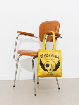 BOLSA "LA VIDA VUELA" PEQUEÑA DORADA