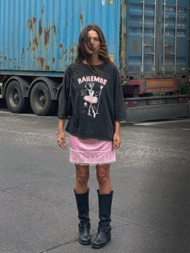 FALDA BLONDA "JANE" ROSA