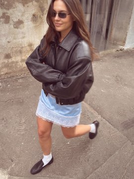 FALDA BLONDA "JANE" CELESTE