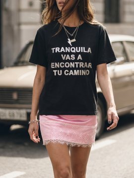 CAMISETA "TRANQUILA" NEGRA