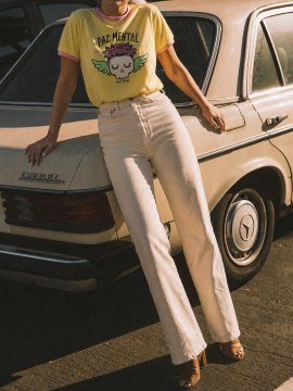 CAMISETA "PAZ MENTAL" AMARILLA
