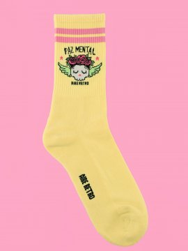 CALCETINES "PAZ MENTAL" AMARILLO