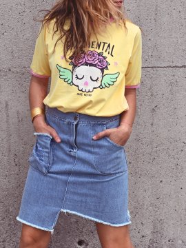 CAMISETA "PAZ MENTAL" AMARILLA