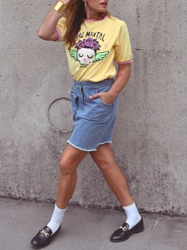 CAMISETA "PAZ MENTAL" AMARILLA