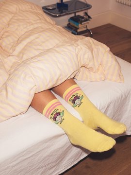 CALCETINES "PAZ MENTAL" AMARILLO