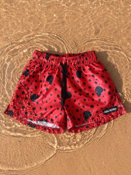 BAÑADOR BABY ''CALAVERAS Y TOPITOS" ROJO
