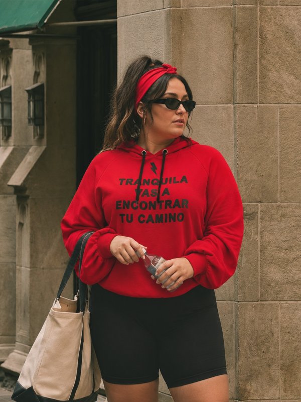 SUDADERA HOODIE "TRANQUILA" ROJA
