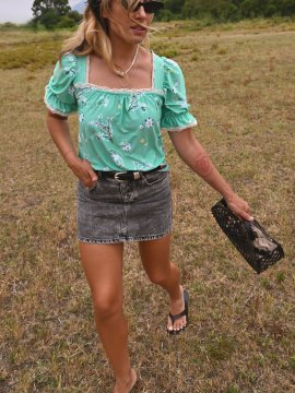 CAMISA "FLORA" VERDE AGUA
